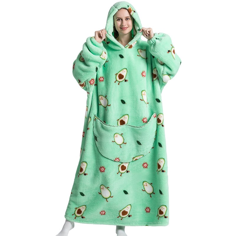 Cute Cartoon Print Hoodie Blanket