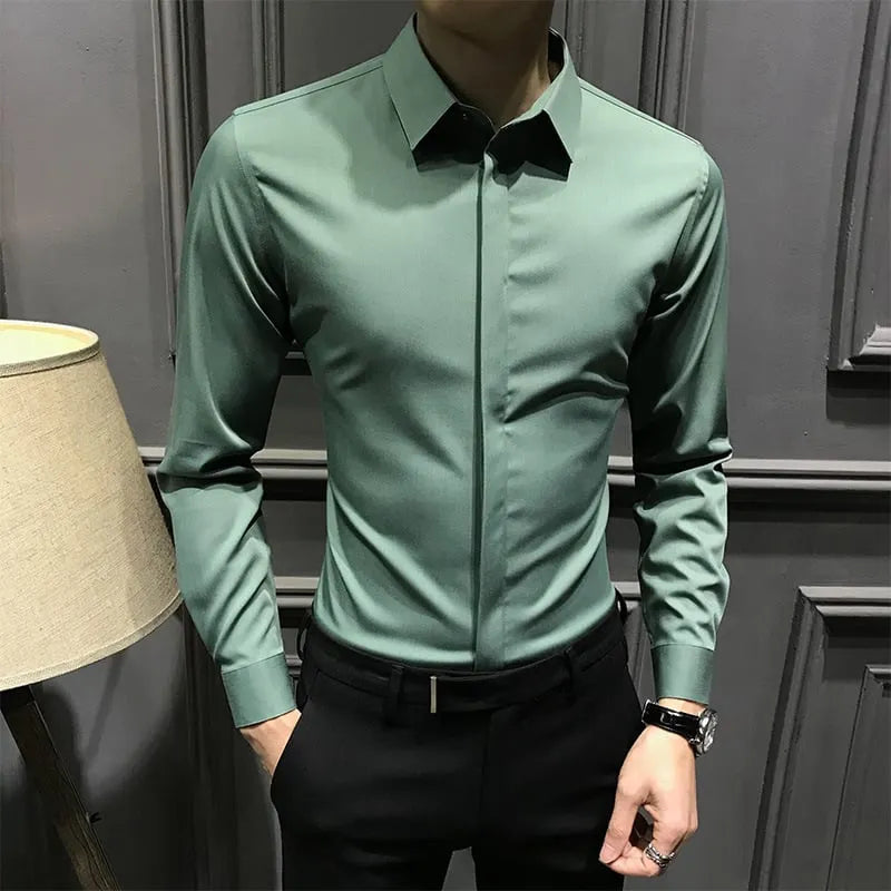Men's Wrinkle-Free Button-Down Shirt