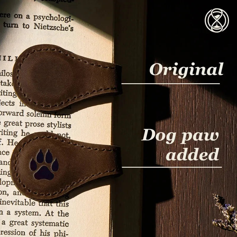 -Personalized Magnetic Leather Bookmark