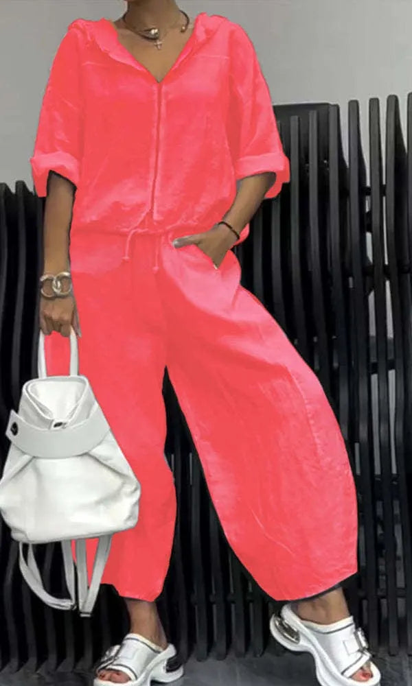 Women's Comfortable Two-Piece Top and Pants
