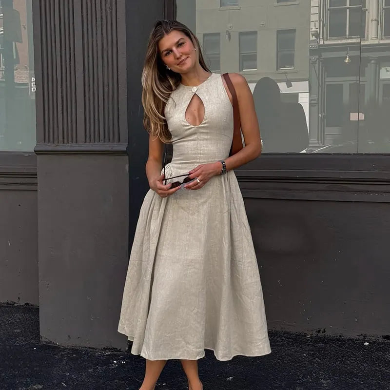 Hollow A-line dress