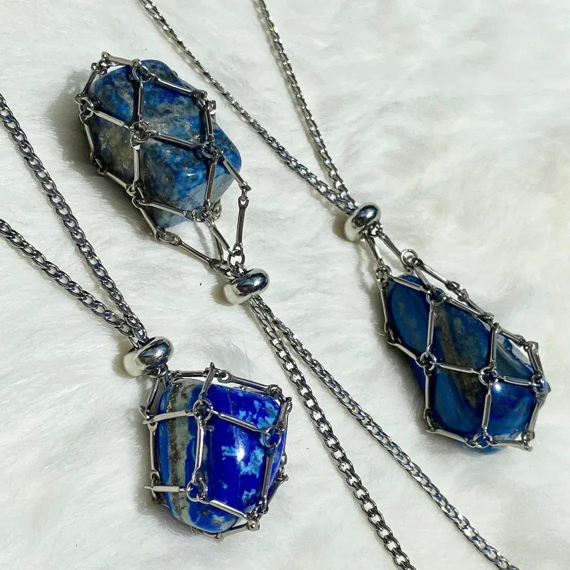 Crystal Stone Holder Necklace - Free (Crystal) Gift Included🎁