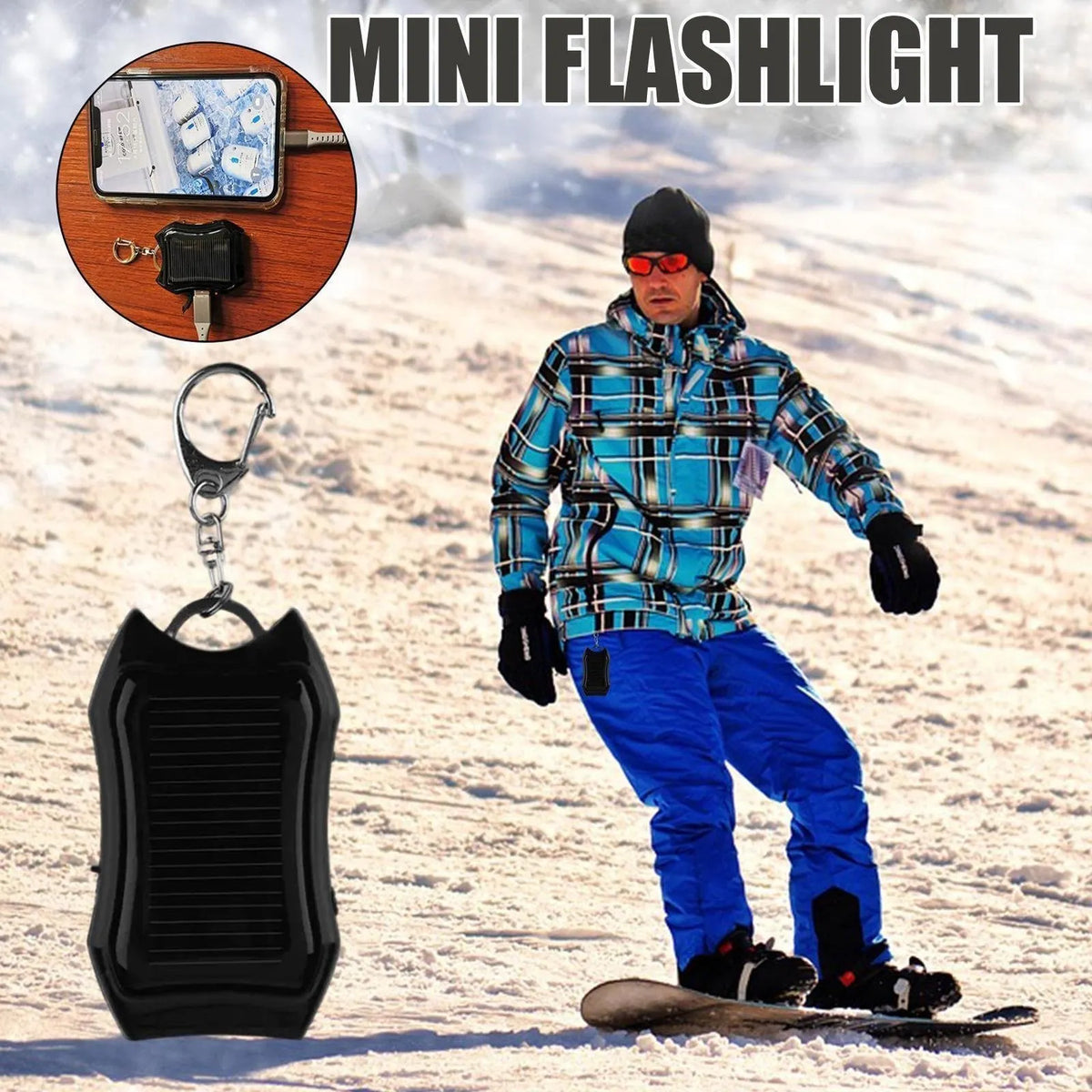 1000mAH Solar Power Bank Keychain-BUY MORE SAVE MORE