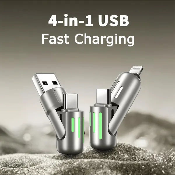 🔥 4-in-1 USB Charging Cable fast charging👍Buy 2 Free Shipping