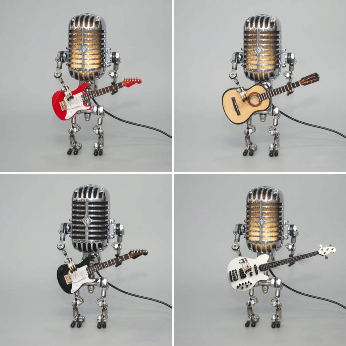 BUY 2 FREE SHIPPING-🎁Vintage Metal Microphone Robot Desk Lamp🎸