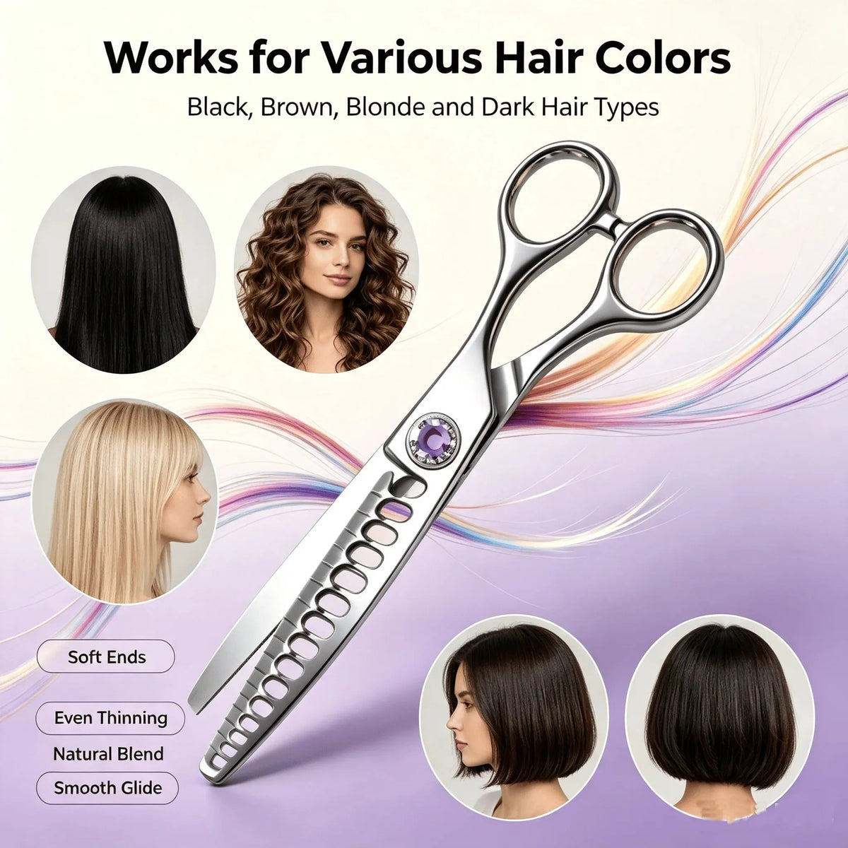 🎉Professional Hair Texturizing Thinning Scissors--Stainless Steel Hair Shears