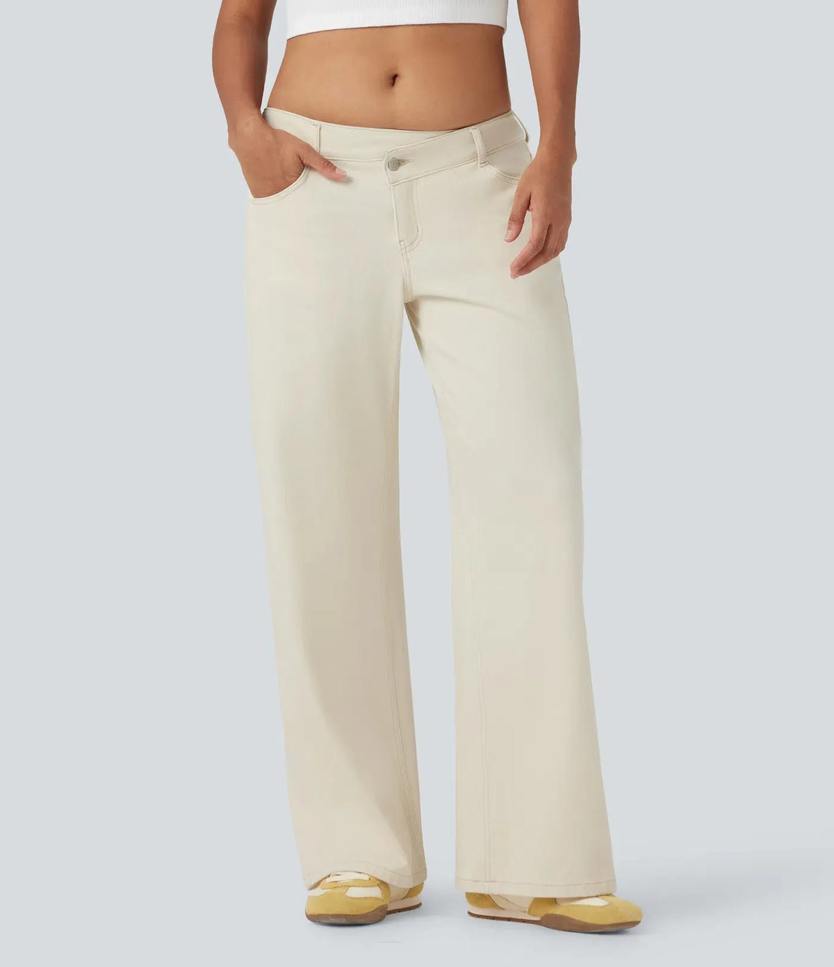 Women's Baggy Wide Leg Washed Casual Jeans