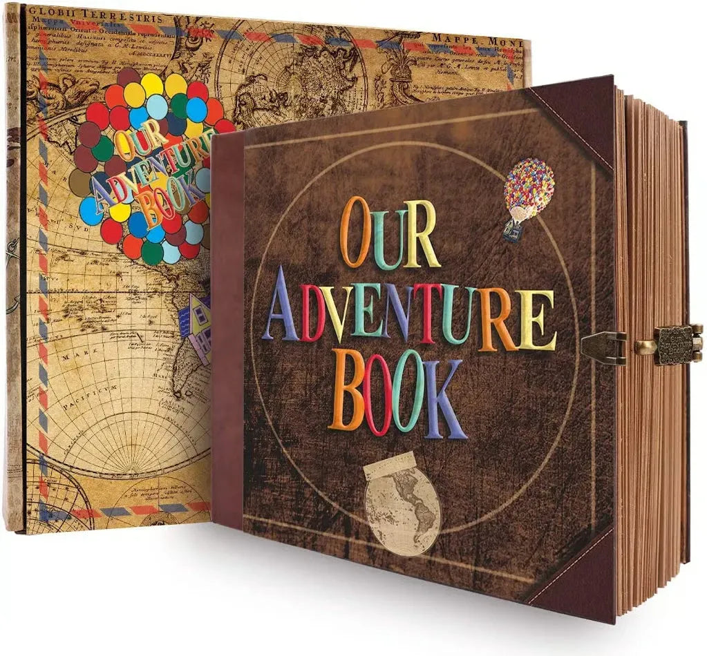 ❤️📚 Our Adventure Book Scrapbook 📸💕 - Retro Style Letter Cover, Perfect for Travel & Memories 💭