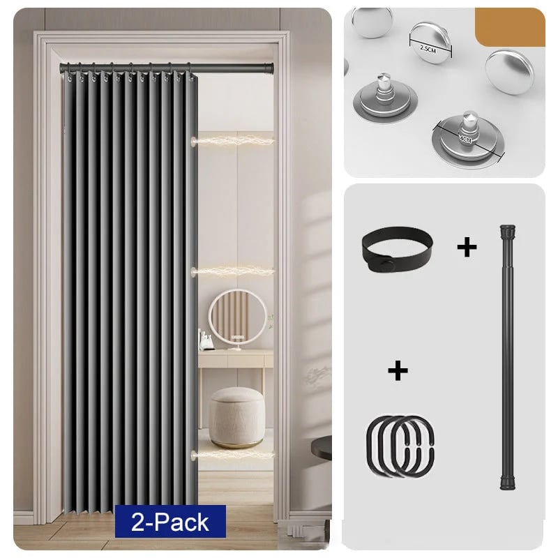 🔥 HOT SALE 🔥⏰🔥LIMITED TIME 49% OFF! ⭐No-Drill Magnetic Accordion Door Curtain
