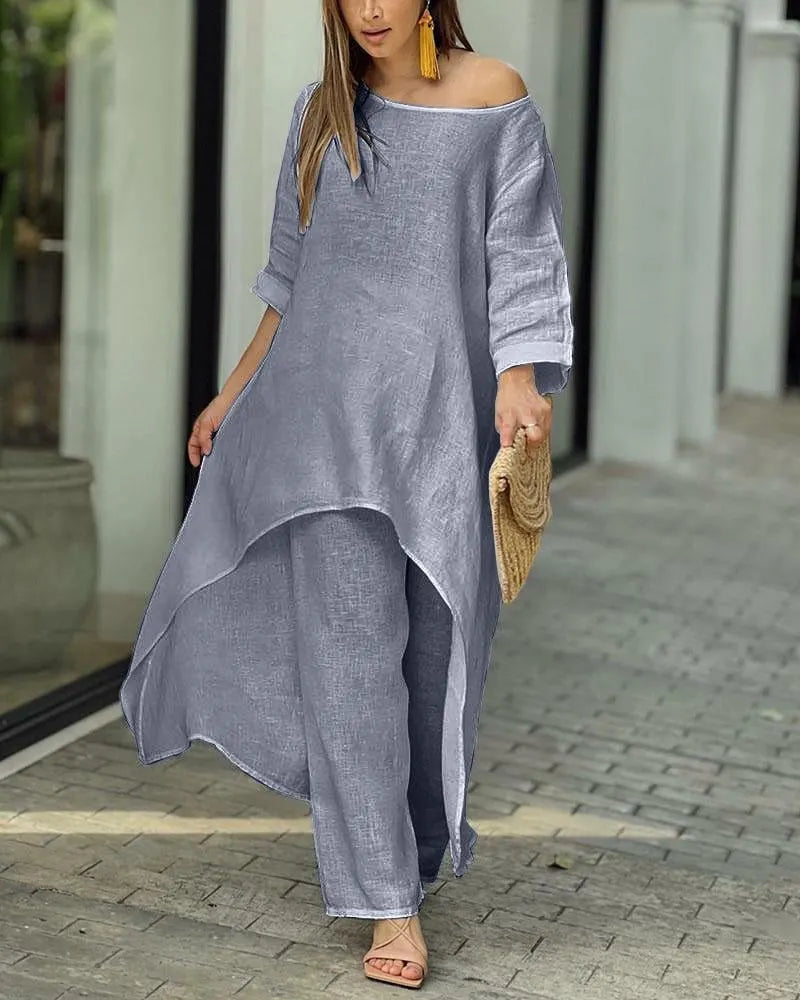 🔥HOT Sale - Casual Solid Color Two-piece Set 💥 BUY 2 FREE SHIPPING