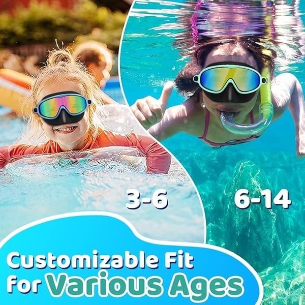 🏊‍♀️ Buy 1 Get 1 Free🏊‍♀️-2026 HD children's large frame waterproof and anti-fog swimming goggles