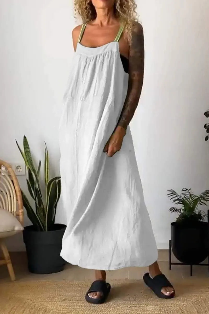 Casual loose suspender dress - buy 2 free shipping