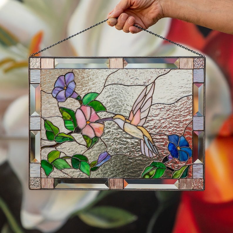 ⏰New Years Sale - 49% Off 🎉Cardinal Stained Glass Window Panel🦜🦜