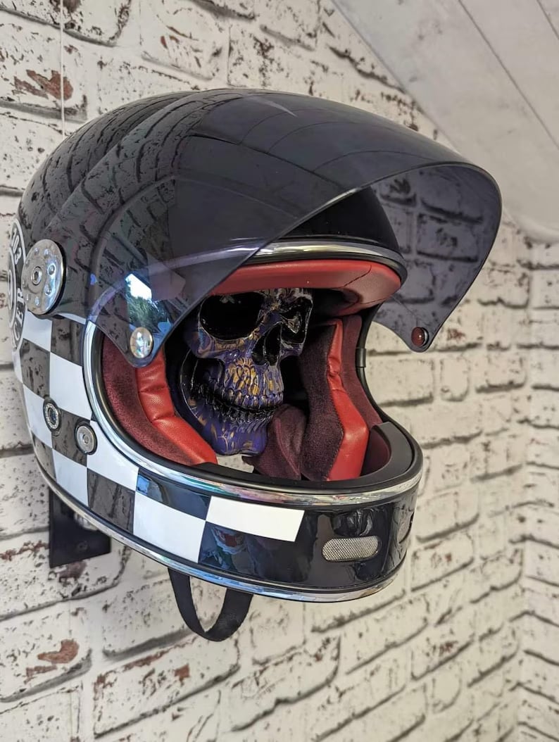 Motorcycle Helmet and Jacket Skull Holder