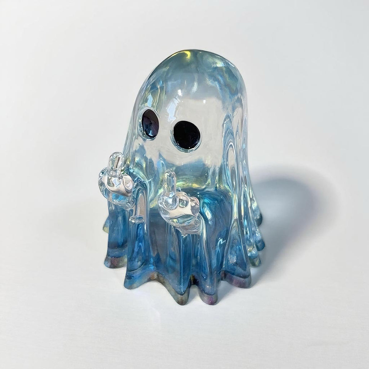 Handmade Shiny Middle Finger Ghost Ornament Resin Mold