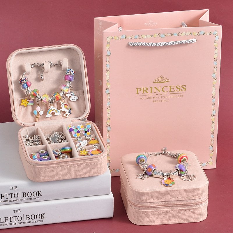 (🔥BEST GIFT TO MY GRANDDAUGHTER🔥)  Gift Boxed Charm Bracelet Jewerly Making Kit - 49% OFF ONLY TODAY