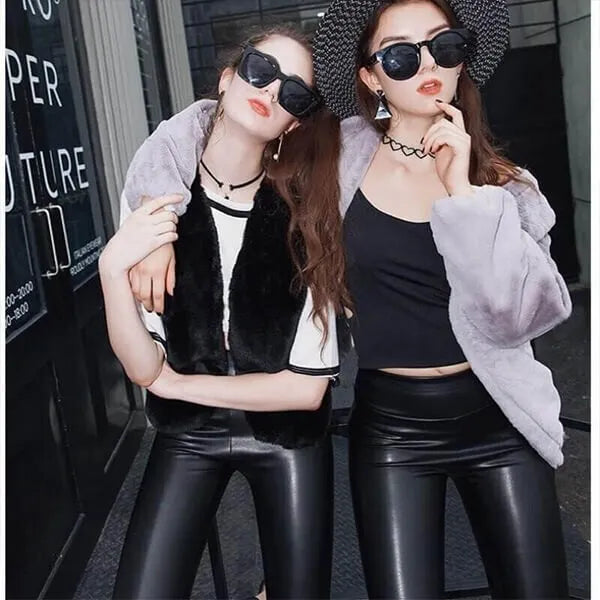 🎁Early Christmas Sale -🎁 S-shaped PU Leather Leggings