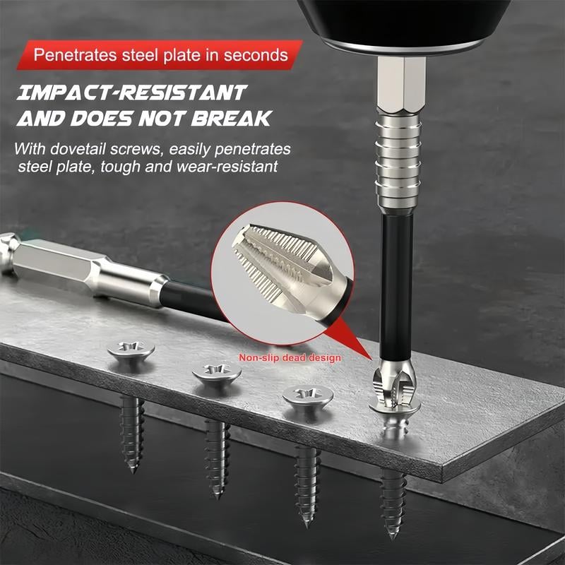 K5 Impact-Resistant Anti-Slip Bits – High-Magnetic Screwdriver Bit Set