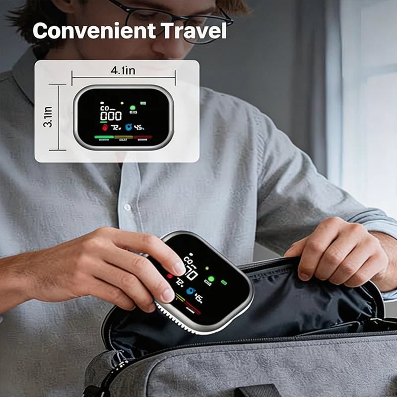 🎉🛡️ Multi-Function Home Safety Detector – CO, Gas, Smoke, Temperature & Humidity Monitor