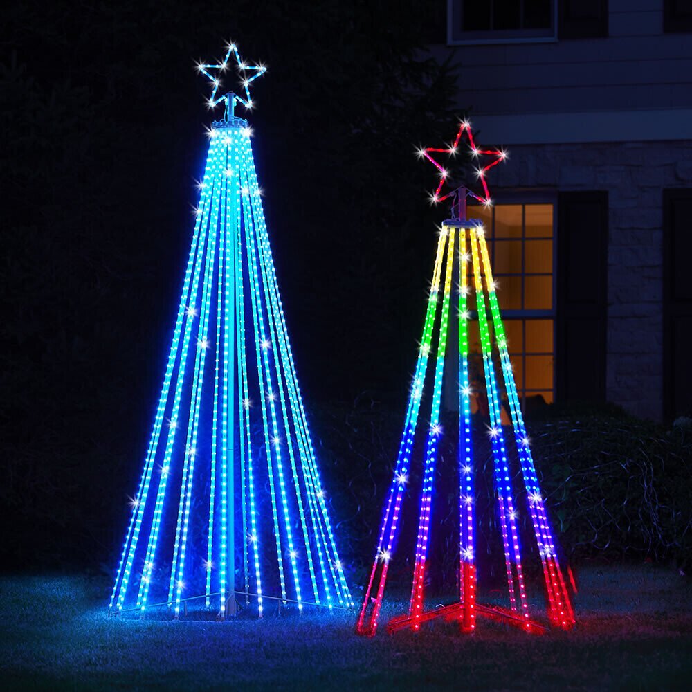 16.4FT MULTICOLOR LED ANIMATED OUTDOOR CHRISTMAS TREE LIGHTSHOW(Christmas tree free)