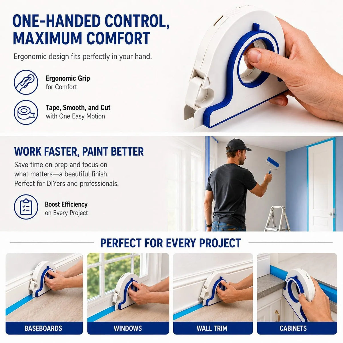 🔥HOT SALE🔥High-efficiency Painter Masking Tape Applicator