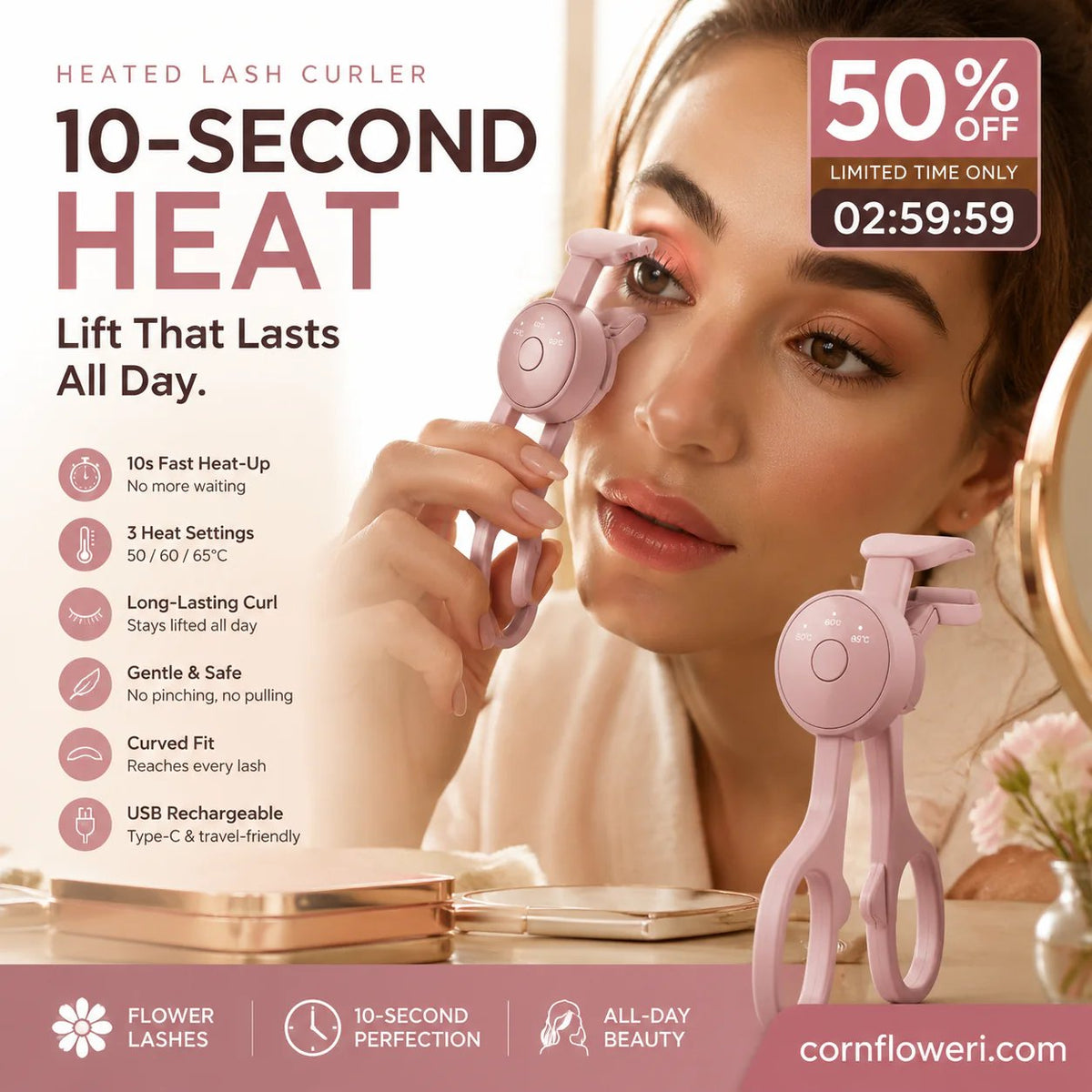 🎉Electric Heated Eyelash Curler