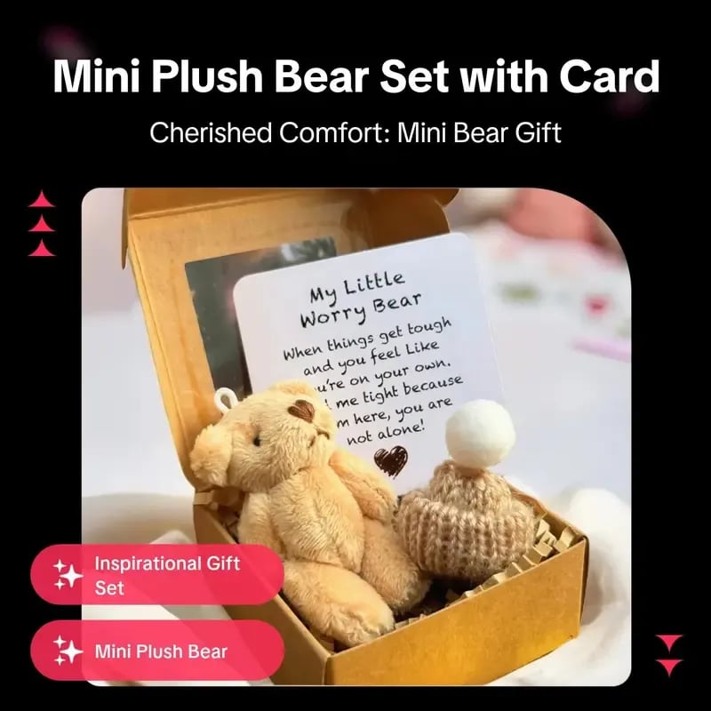 🔥Last Day: BUY 3 GET 1 FREE - 🎁Handmade Mini Plush Teddy Bear in Box