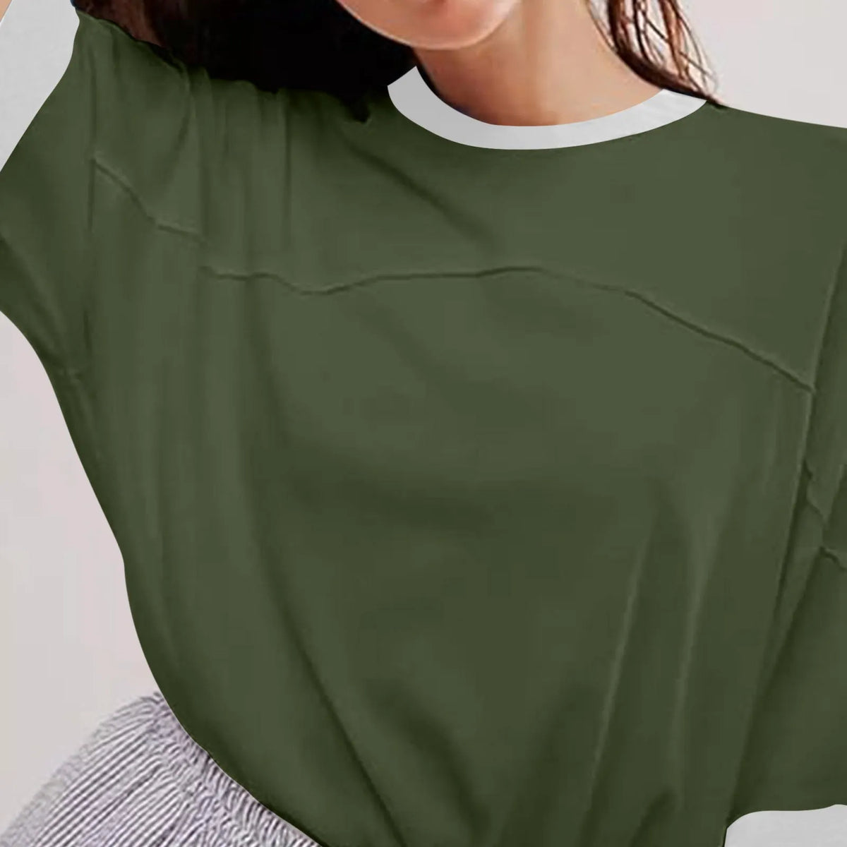 ✨Short-sleeved Color Block T-shirt (Buy 2 Free Shipping)