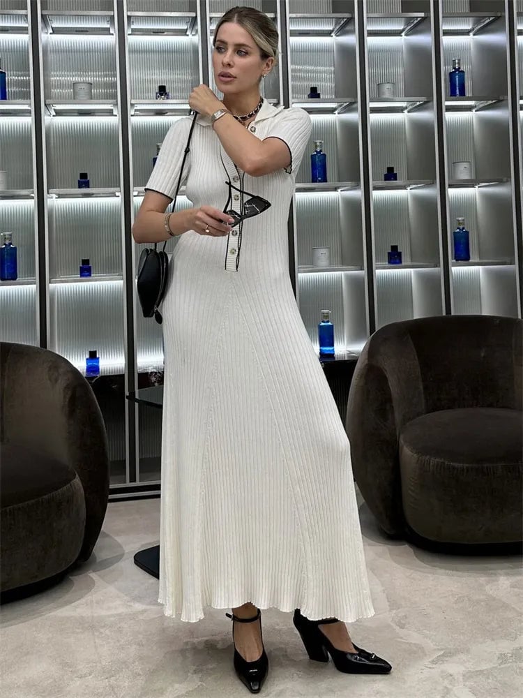 Single Breasted Knit Dress