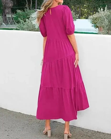 🌟HOT SALE-WOMEN'S SUMMER CASUAL MIDI DRESS (BUY 2 FREE SHIPPING)