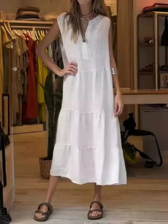 Summer Style Loose Lightweight Linen Cotton Long Skirt🏝