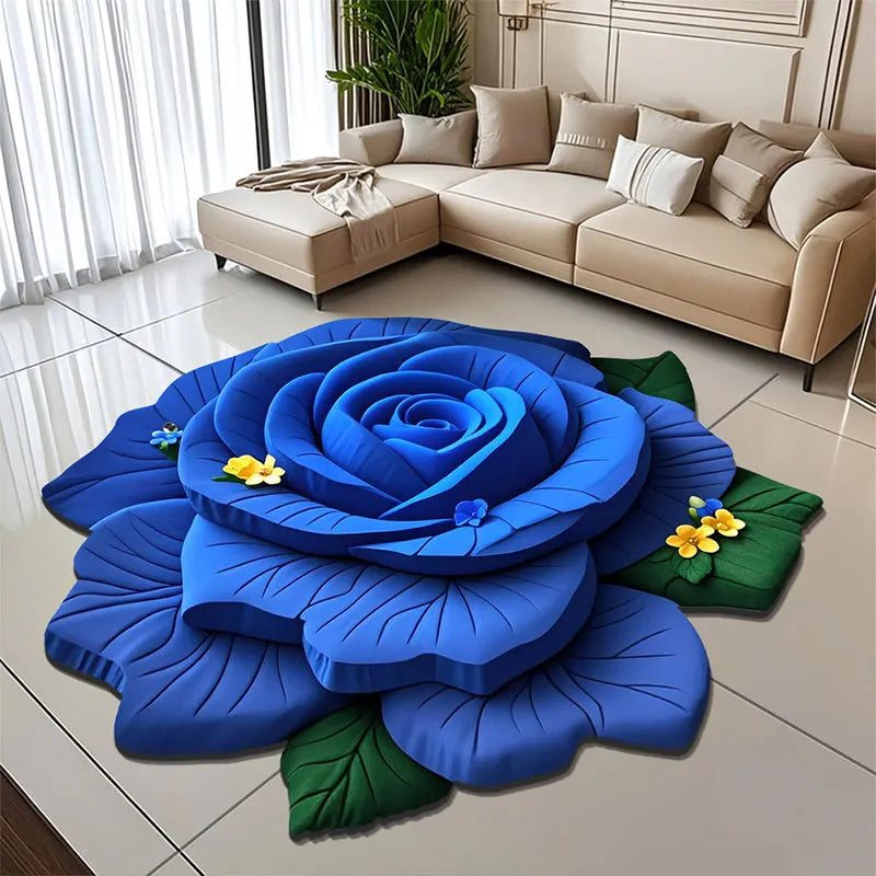 Floral Plush & Diatomaceous Earth Floor Mat