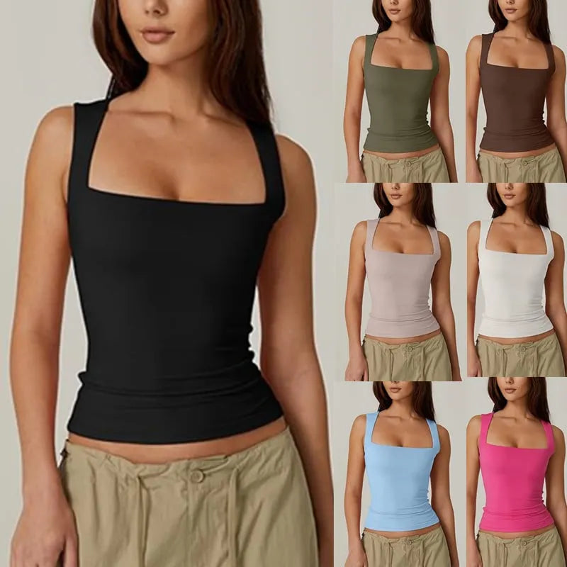 Double-Layer Tank Tops Basic Tight T Shirts