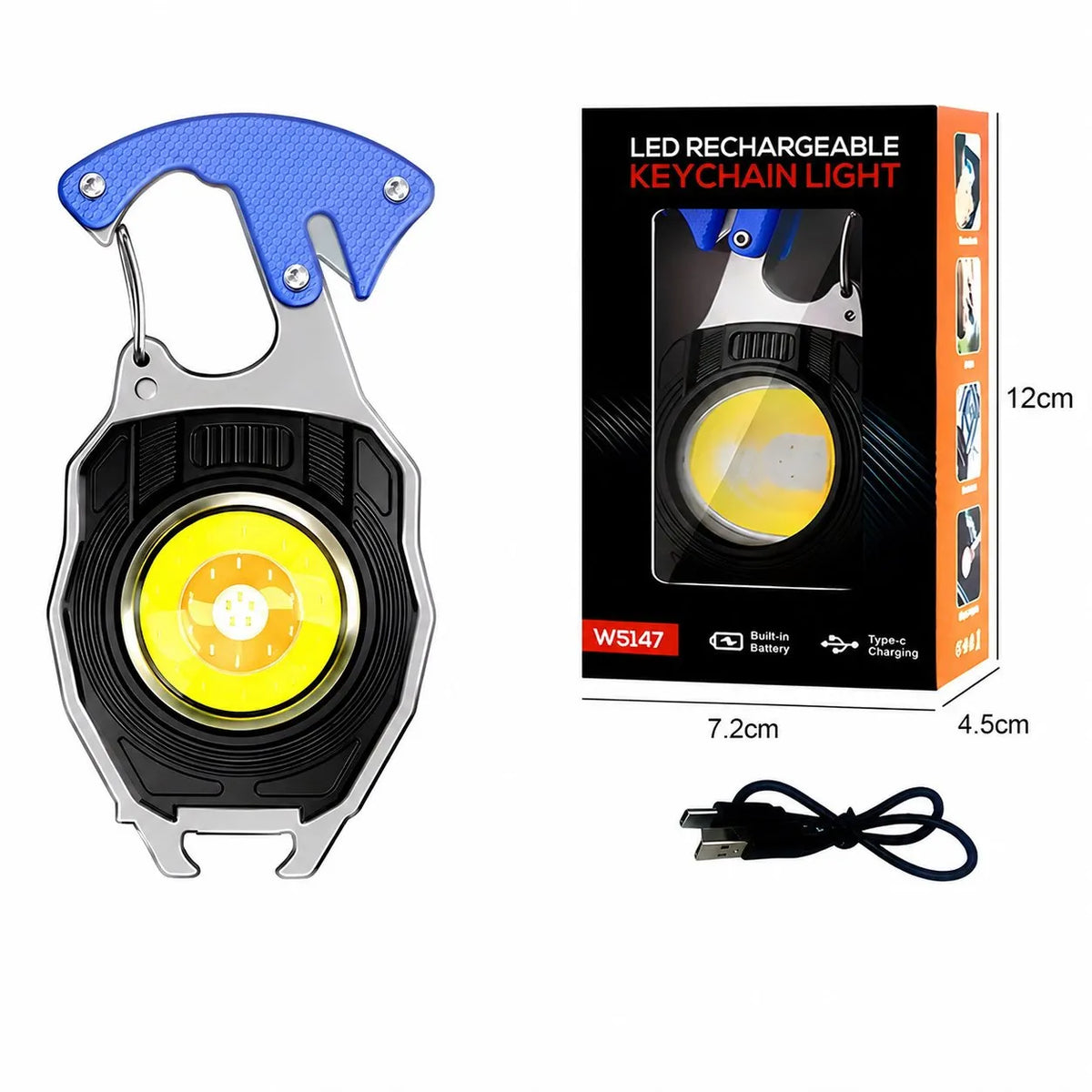 🎉🔦 Mini Self-Defense LED Keychain Flashlight