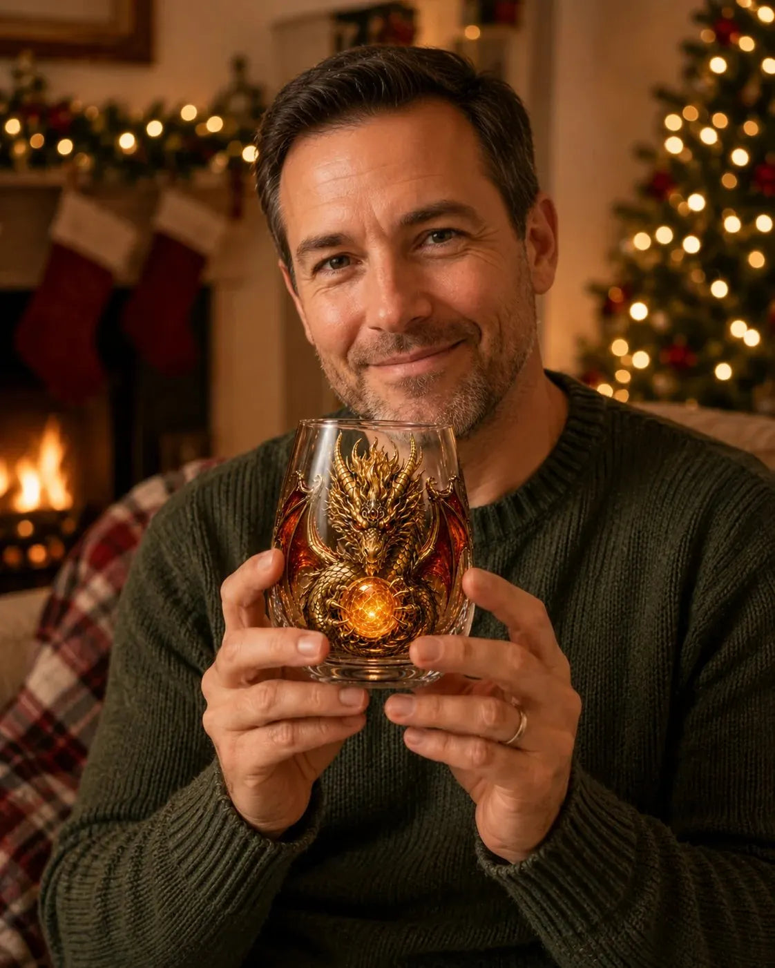 🐉✨ 3D Mythic Dragon Glass Art Cup | 12oz Premium Clear Glass with Raised Dragon Relief, Metallic-Style Details & Faceted Crystal-Style Orb 🎁