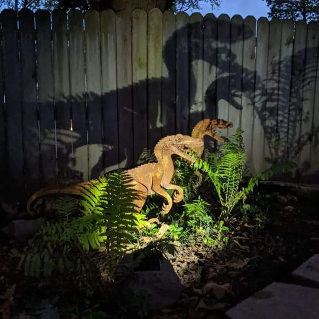 Velociraptor Garden Sculpture Set