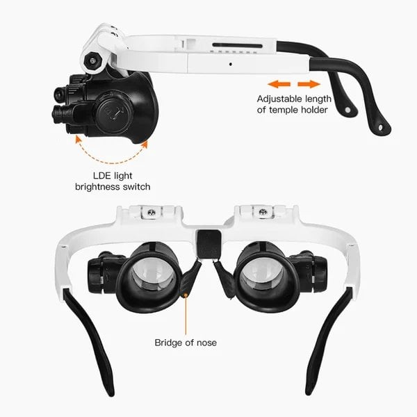 Upgrade LED Glasses Magnifier 8x 15x 23x(🔥Hot sale 🔥49% OFF)