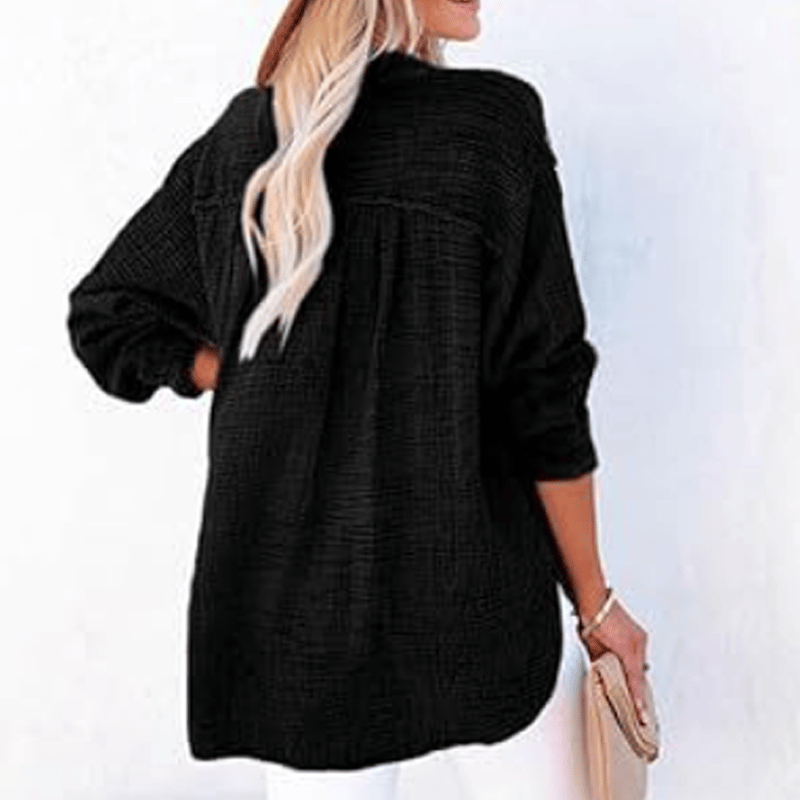 💖Limited Sale 49% OFF💖Women’s Casual Gauze Button Neck Long Sleeve Blouse