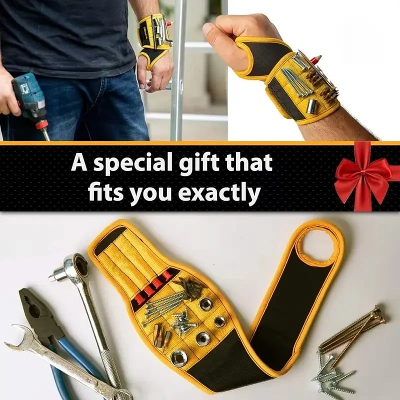 🎉Adjustable Men's Magnetic Wristband Tool Belt