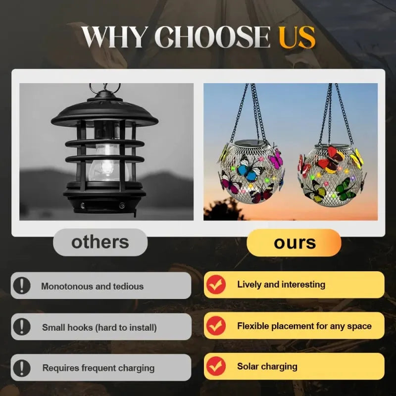 🔥HOT SALE🔥⏳Solar Pendant Lamp Art Of Iron