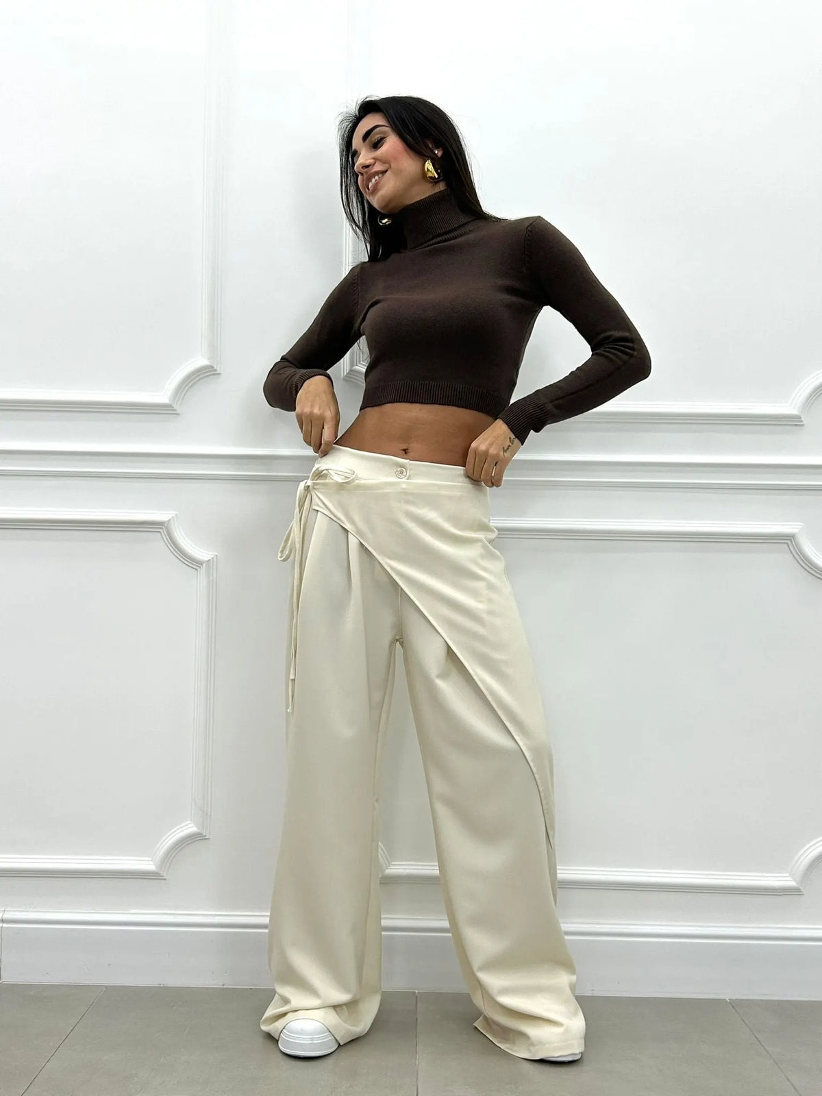 Unique Tie Waist Pants(buy 2 free shipping)