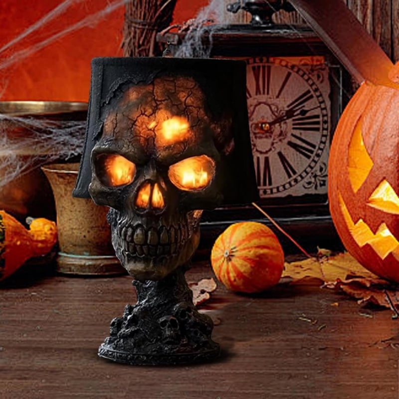 🎃Halloween Pre-sale 49% Off ☠️Gothic Lava Stone Skull Lamp