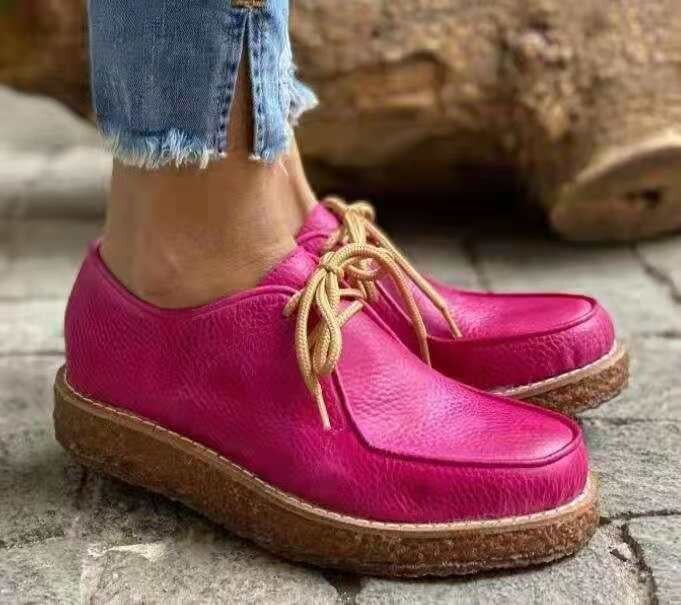 Women Comfy Premium Lace Up Flat Shoes