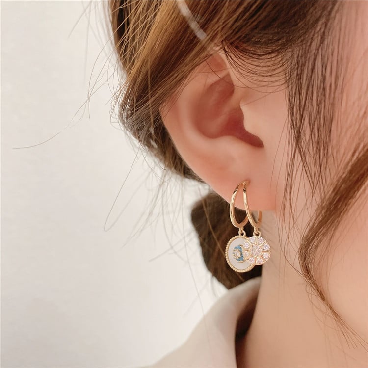 Last Day 49% Off-Natural shell zircon earrings