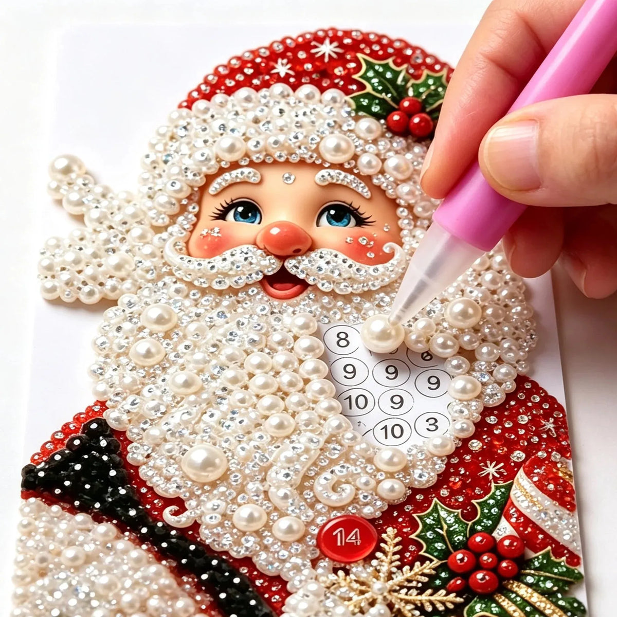 🔥HOT SALE🔥💥🏆49% OFF – 🎄Christmas Pearl Cottage Art Kit | Pre-Cut Wooden Panels, Sparkling Rhinestones, Pearl Beads & Complete Tools for a 3D Holiday House ✨
