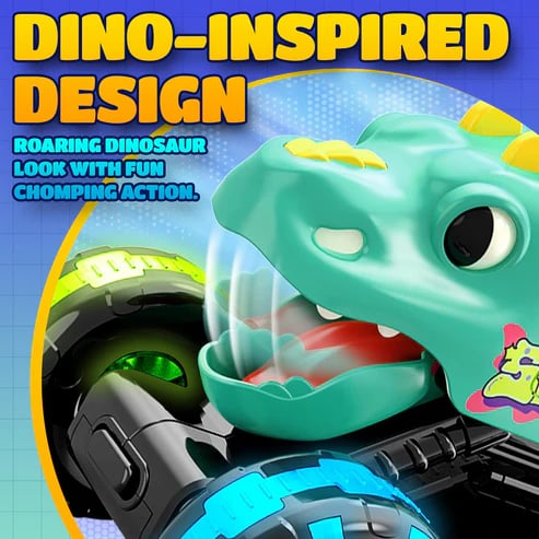 🎉🎁Dino Truck Toy with Motion Activated Light