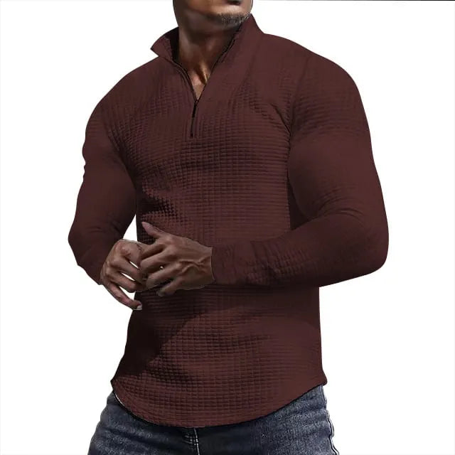 🎁Last Day Promotion 49% OFF🔥Men's Regular Fit Plain Half Zip Up Sweatshirt