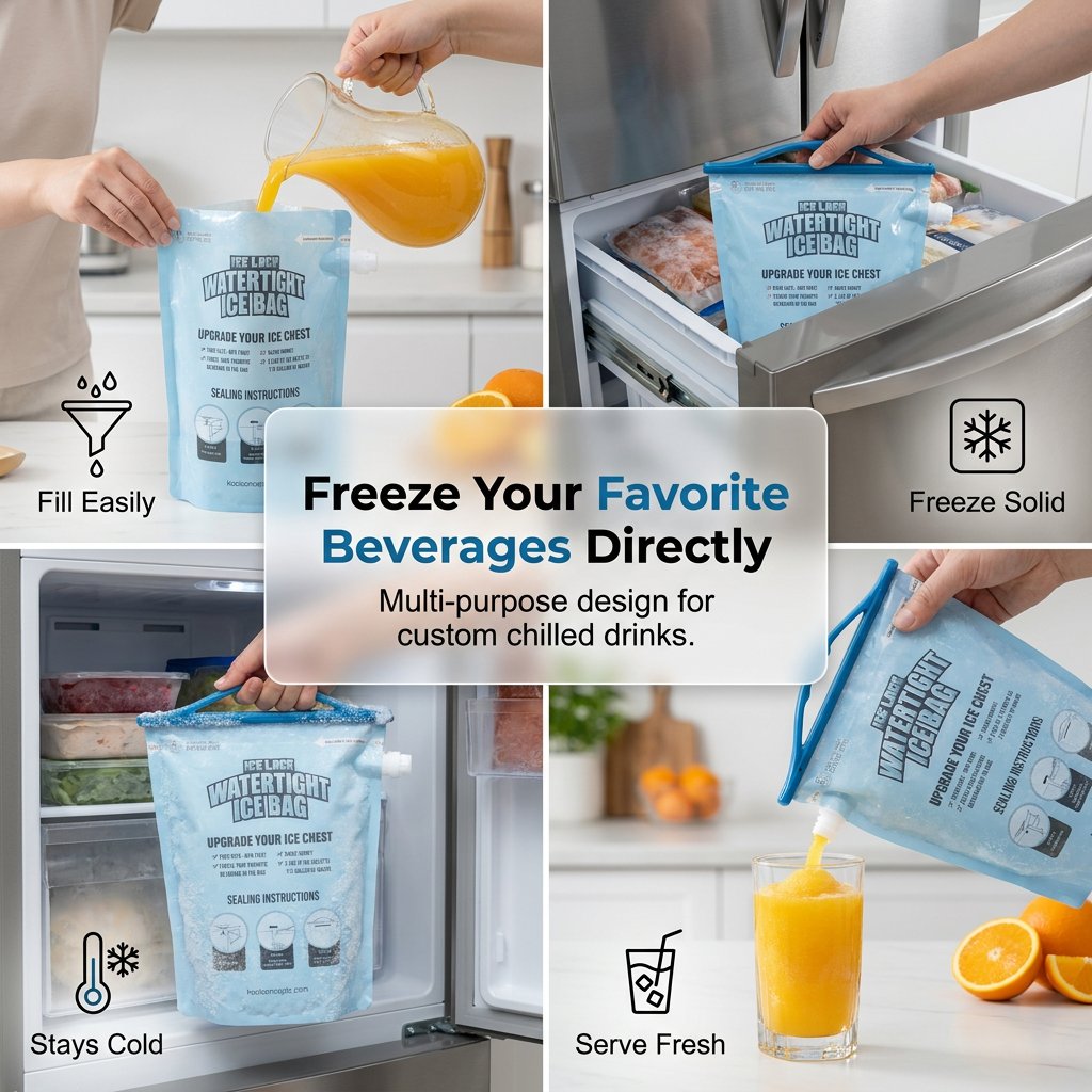 🔥HOT SALE🔥Large-Capacity Leak-Proof Ice Bag – Reusable Cooler Ice Pack – Durable, Instant-Use Cooling Solution