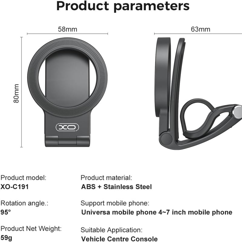 🔥HOT SALE🔥Adjustable Magnetic Car Phone Mount Clip