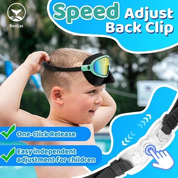🏊‍♀️ Buy 1 Get 1 Free🏊‍♀️-2026 HD children's large frame waterproof and anti-fog swimming goggles